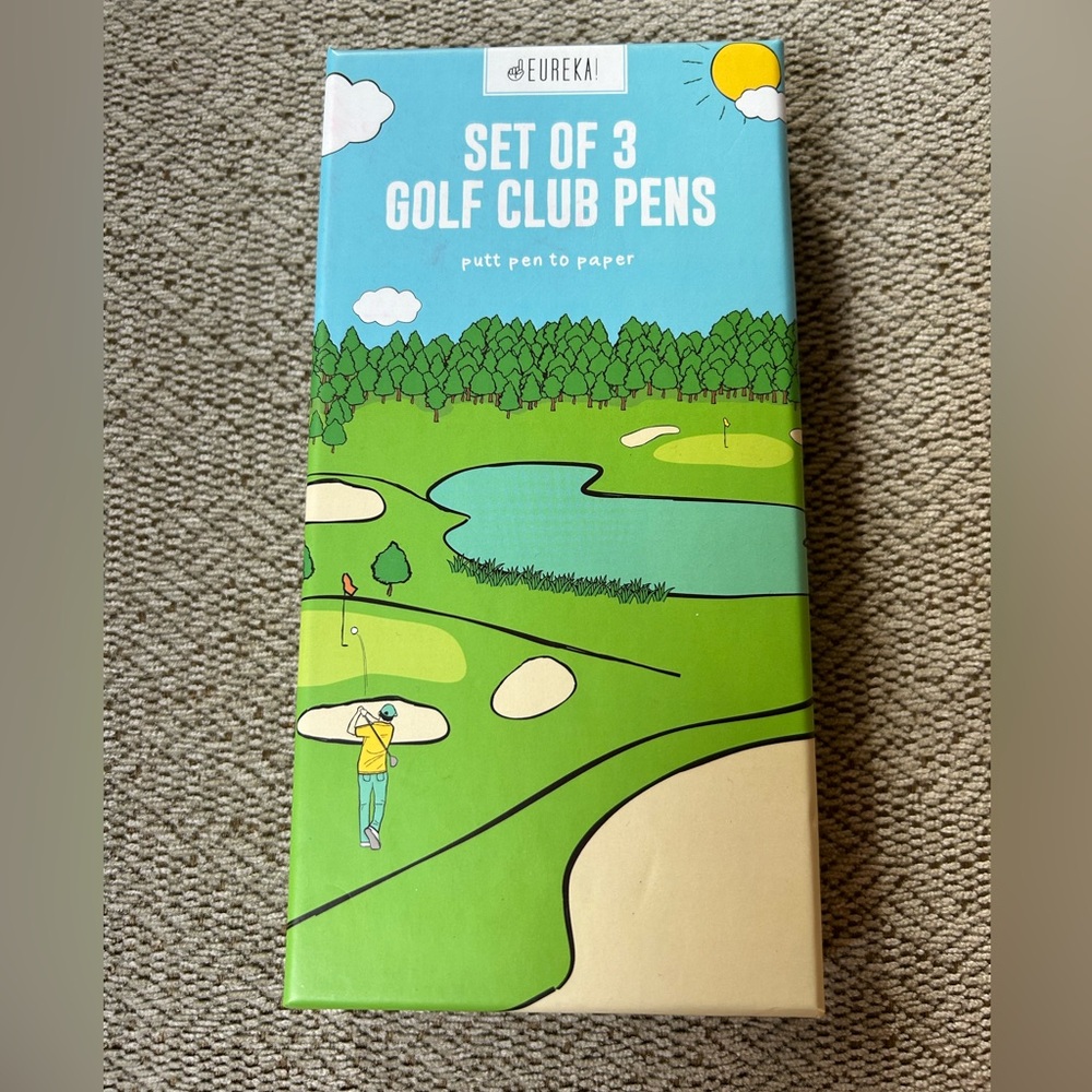 NWT Boxed Gift Set of 3 Golf Club Pens